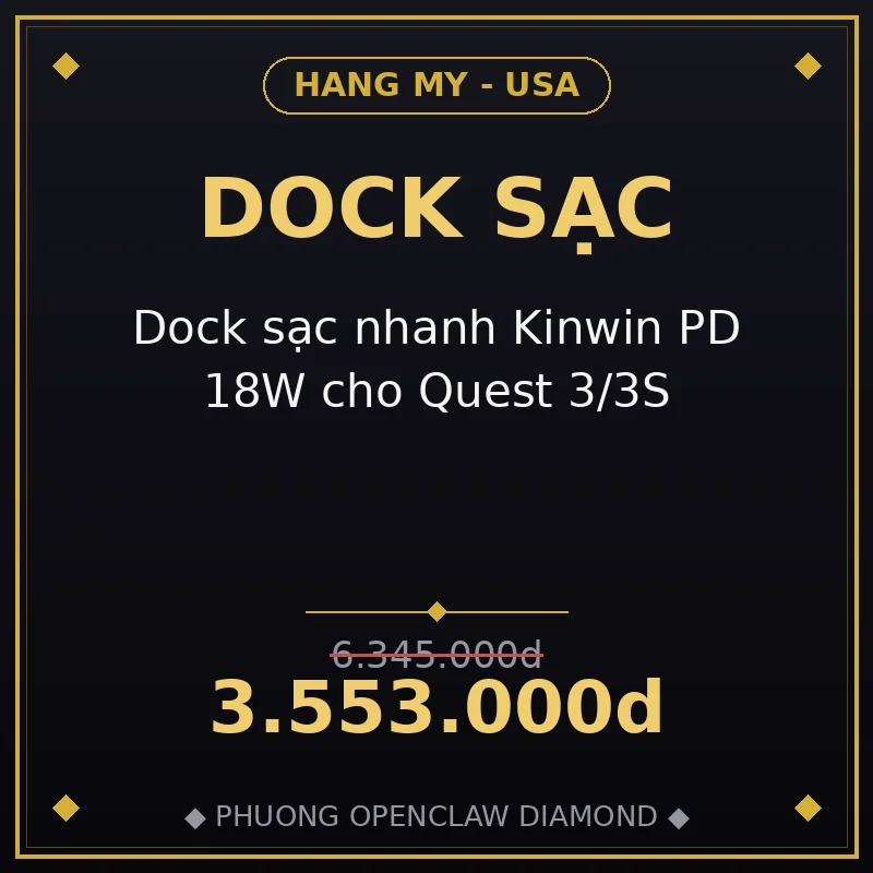 Dock sạc nhanh Kinwin PD 18W cho Quest 3/3S