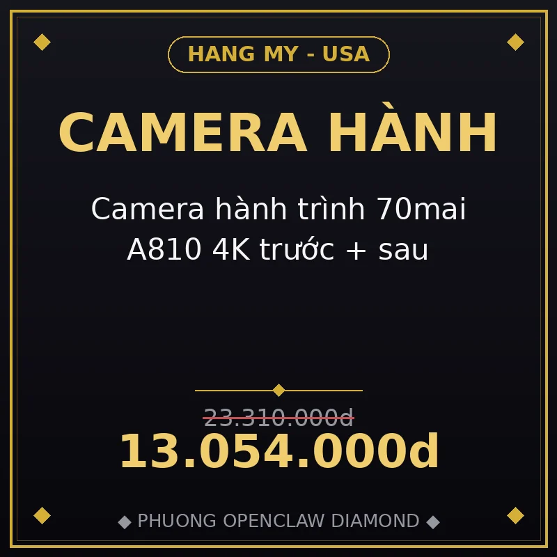 Camera hành trình 70mai A810 4K trước + sau