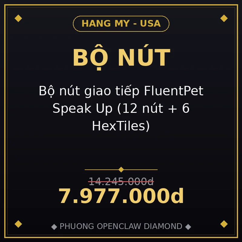 Bộ nút giao tiếp FluentPet Speak Up (12 nút + 6 HexTiles)