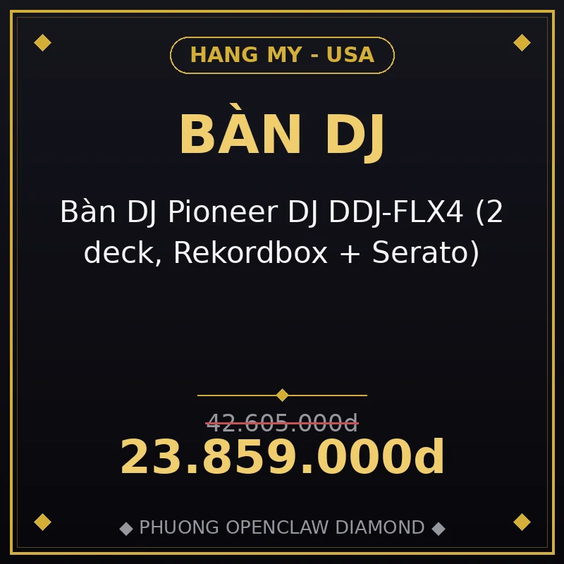 Bàn DJ Pioneer DJ DDJ-FLX4 (2 deck, Rekordbox + Serato)