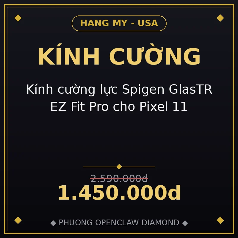 Kính cường lực Spigen GlasTR EZ Fit Pro cho Pixel 11