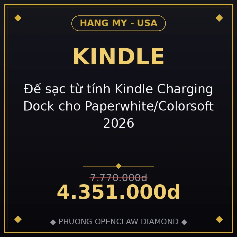 Đế sạc từ tính Kindle Charging Dock cho Paperwhite/Colorsoft 2026