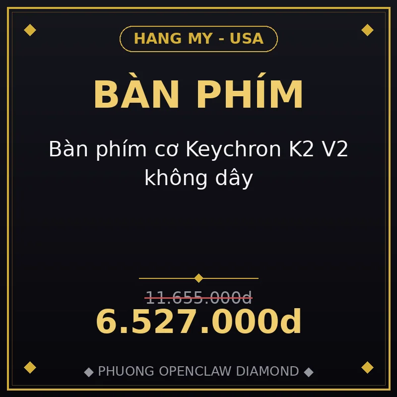 Bàn phím cơ Keychron K2 V2 không dây