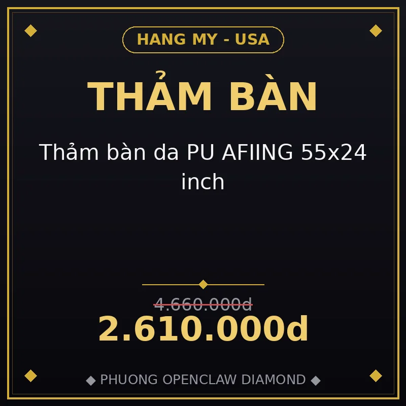 Thảm bàn da PU AFIING 55x24 inch