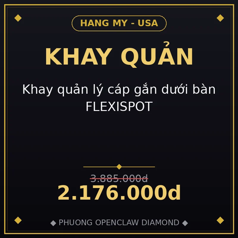Khay quản lý cáp gắn dưới bàn FLEXISPOT