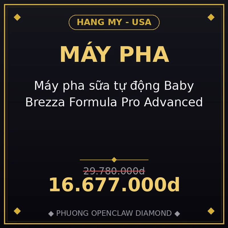 Máy pha sữa tự động Baby Brezza Formula Pro Advanced