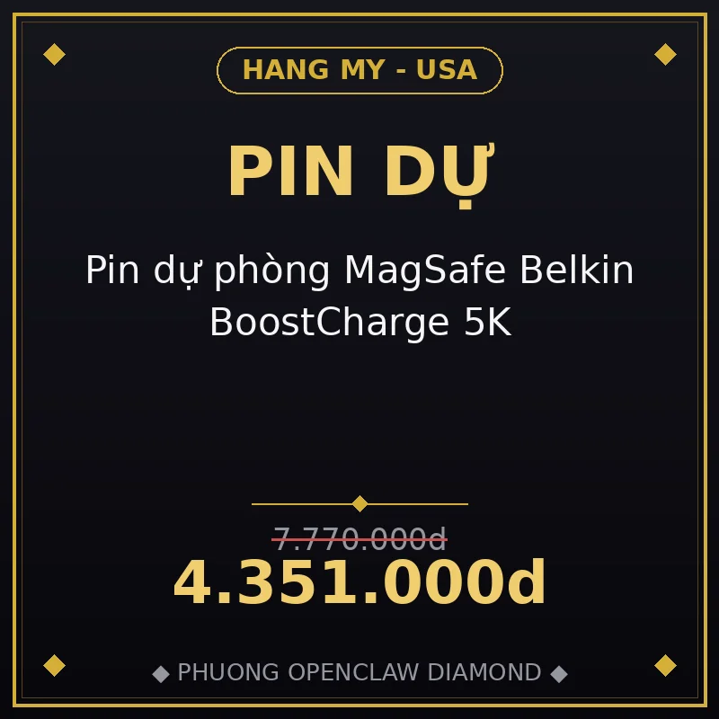 Pin dự phòng MagSafe Belkin BoostCharge 5K