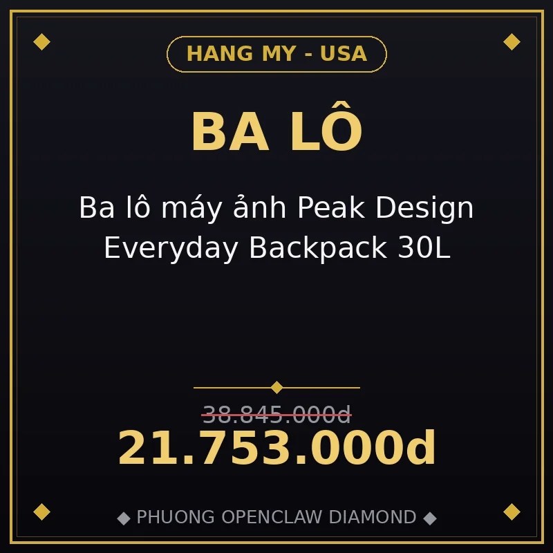 Ba lô máy ảnh Peak Design Everyday Backpack 30L