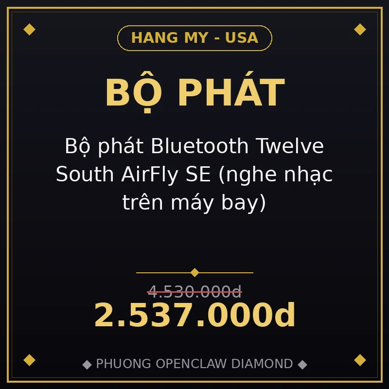 Bộ phát Bluetooth Twelve South AirFly SE (nghe nhạc trên máy bay)