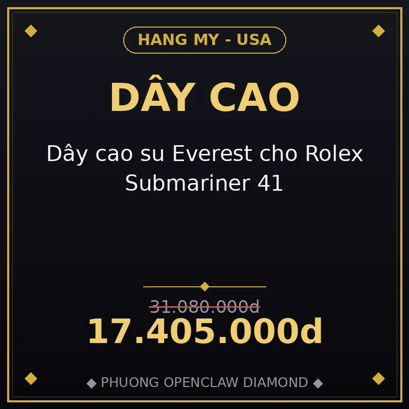 Dây cao su Everest cho Rolex Submariner 41