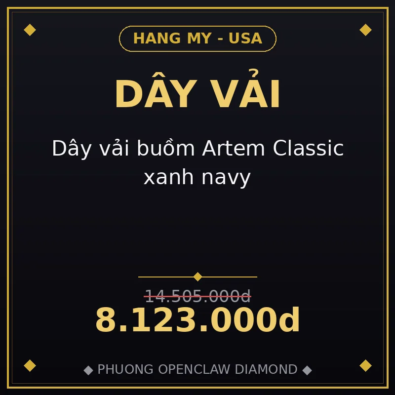 Dây vải buồm Artem Classic xanh navy