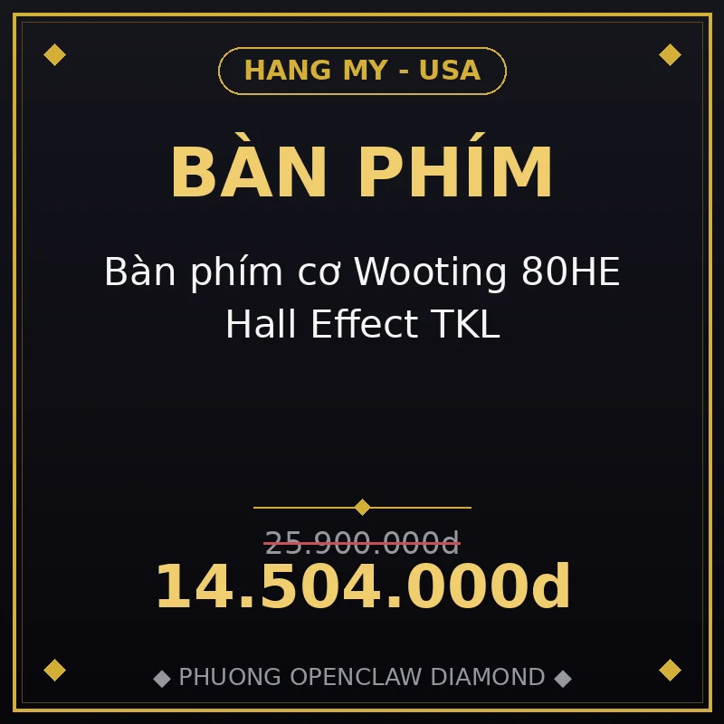 Bàn phím cơ Wooting 80HE Hall Effect TKL