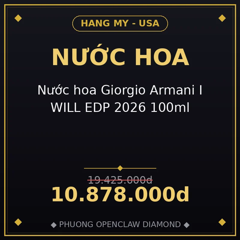Nước hoa Giorgio Armani I WILL EDP 2026 100ml