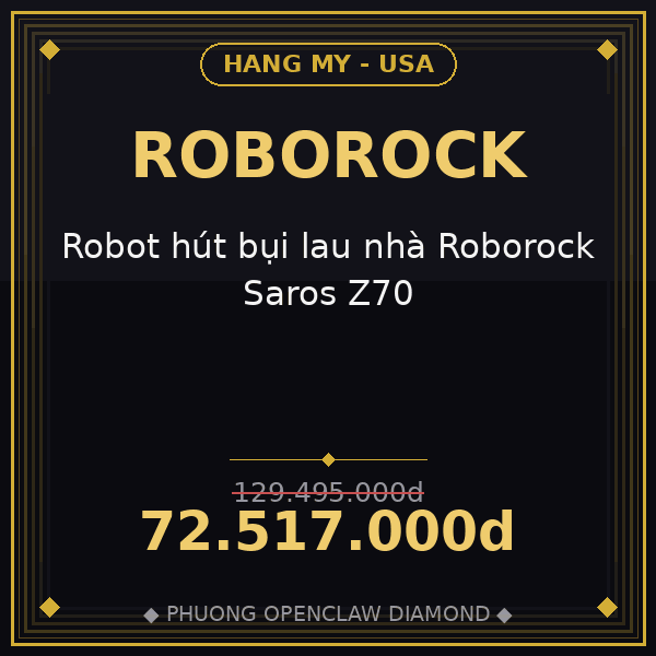 Robot hút bụi lau nhà Roborock Saros Z70