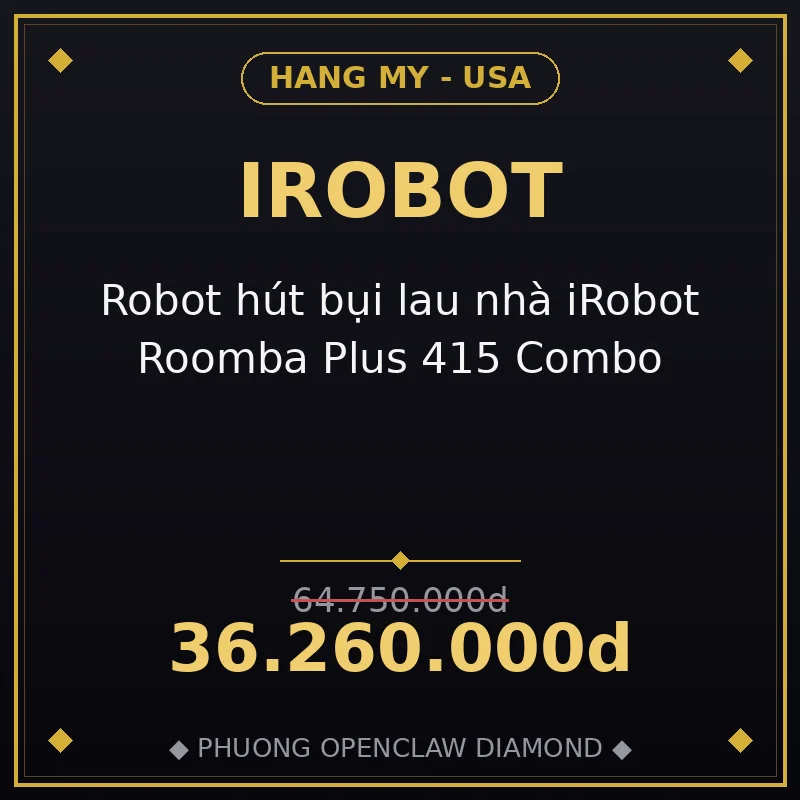 Robot hút bụi lau nhà iRobot Roomba Plus 415 Combo