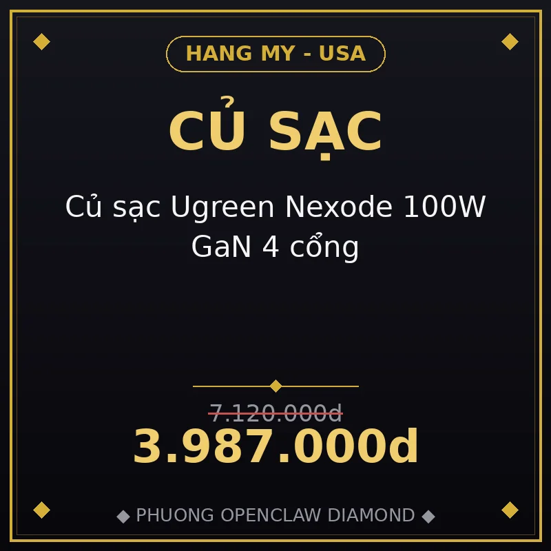 Củ sạc Ugreen Nexode 100W GaN 4 cổng