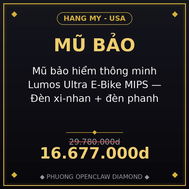 Mũ bảo hiểm thông minh Lumos Ultra E-Bike MIPS — Đèn xi-nhan + đèn phanh