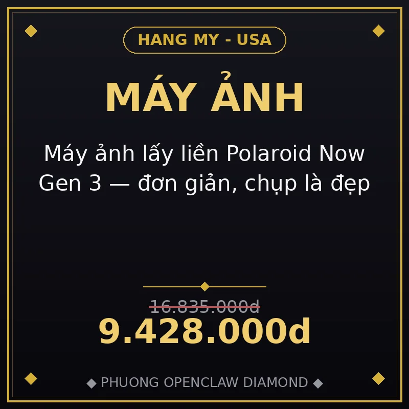 Máy ảnh lấy liền Polaroid Now Gen 3 — đơn giản, chụp là đẹp