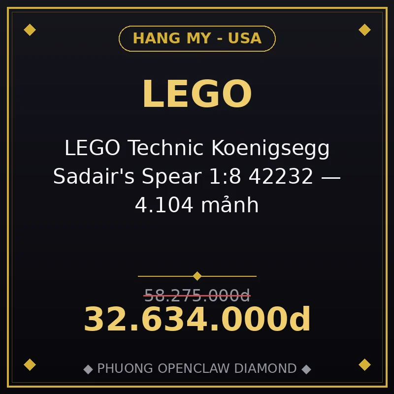 LEGO Technic Koenigsegg Sadair's Spear 1:8 42232 — 4.104 mảnh