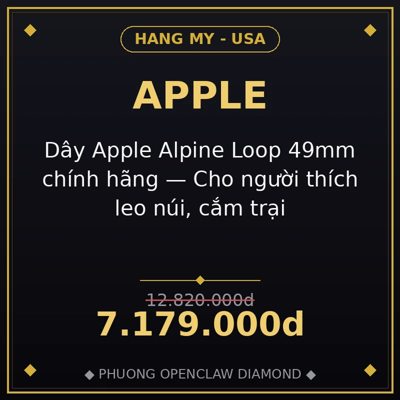 Dây Apple Alpine Loop 49mm chính hãng — Cho người thích leo núi, cắm trại