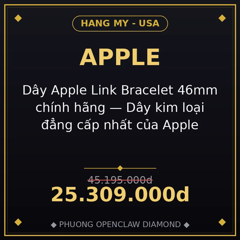 Dây Apple Link Bracelet 46mm chính hãng — Dây kim loại đẳng cấp nhất của Apple